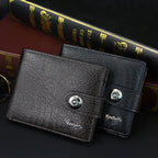 Cartera de Cuero con Botón para Hombre Stefano Romano®