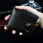 Cartera de Cuero con Botón para Hombre Stefano Romano®