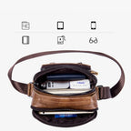 Bolsa Pequeña de Cuero Genuino para Hombre Marco Stefano Romano®