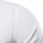 Camisa de Lino Cuello Polo Manga Larga para Hombre Marco Stefano Romano®