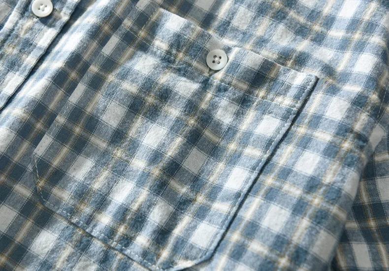 Camisa a Cuadros de Manga Larga para Hombre Stefano Romano®