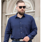 Camisa de Vestir Manga Larga para Hombre Plus Size Stefano Romano®