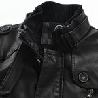 Chamarra Larga de Cuero para Hombre Stefano Romano®
