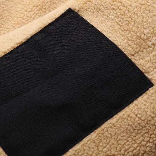 Chamarra de Mezclilla con Forro de Lana Cuello Polo para Hombre Alessandro Stefano Romano®
