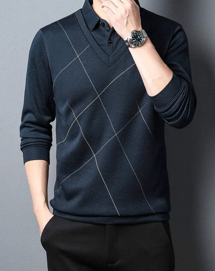 Suéter Cuello Polo Vestir para Hombre Stefano Romano®