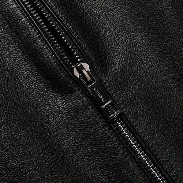 Chamarra de Cuero Diseñador Premium para Hombre Stefano Romano®