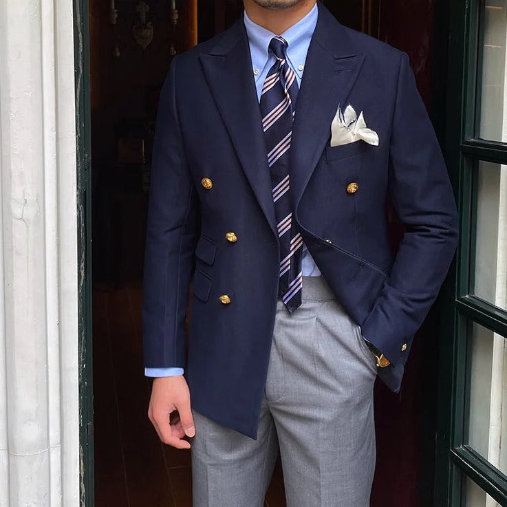 Blazer Slim Cruzado para Hombre Marco Stefano Romano®