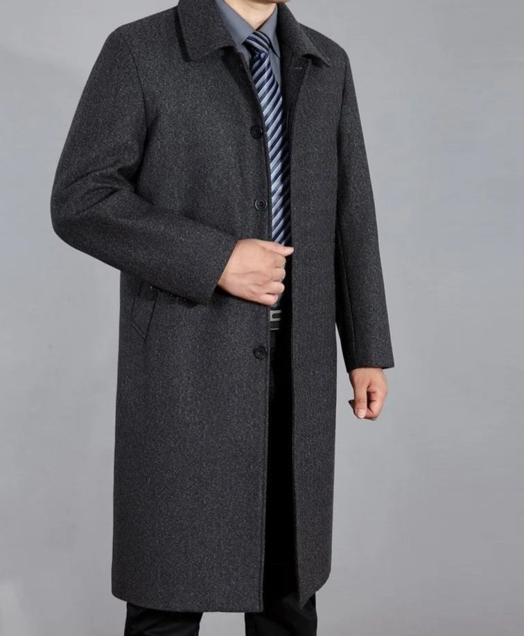 Abrigo Plus Size de Lana de Diseñador para Hombre Stefano Romano®
