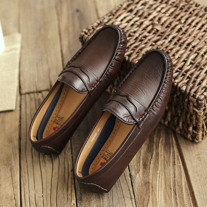 Mocasín de Cuero Genuino Antiderrapante para Hombre Stefano Romano®