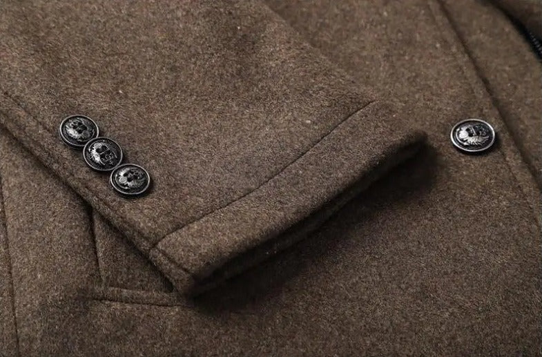 Abrigo Trench Coat de Lana para Hombre de Diseñador Stefano Romano®