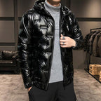 Abrigo Negro para Hombre Acolchado Burbuja Stefano Romano®