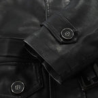 Chamarra Larga de Cuero para Hombre Stefano Romano®