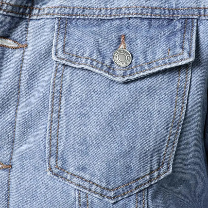 Chamarra de Mezclilla con Forro de Lana Cuello Polo para Hombre Marco Stefano Romano®