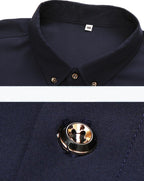 Camisa de Vestir Manga Larga para Hombre Plus Size Stefano Romano®