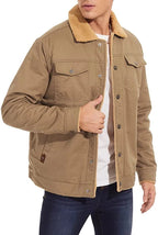 Chamarra de Mezclilla con Forro de Lana Cuello Polo para Hombre Alessandro Stefano Romano®