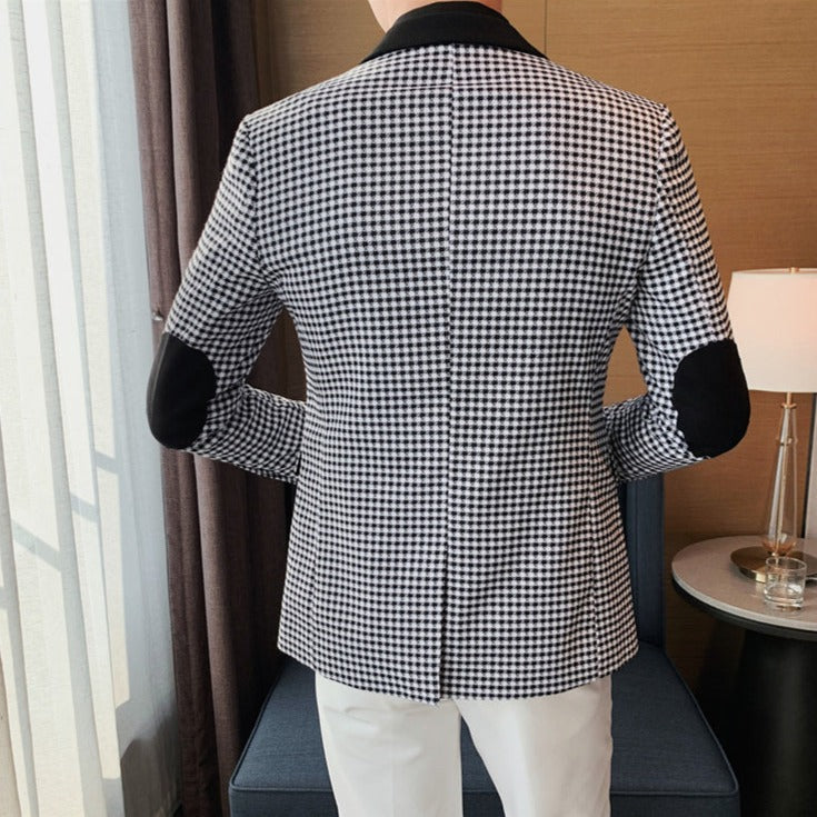 Blazer Slim Fit a Cuadros para Hombre Stefano Romano®