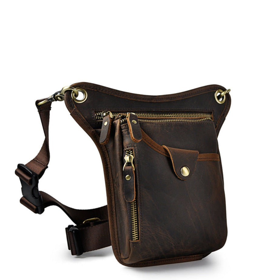 Riñonera de Cuero Genuino para Hombre Stefano Romano®