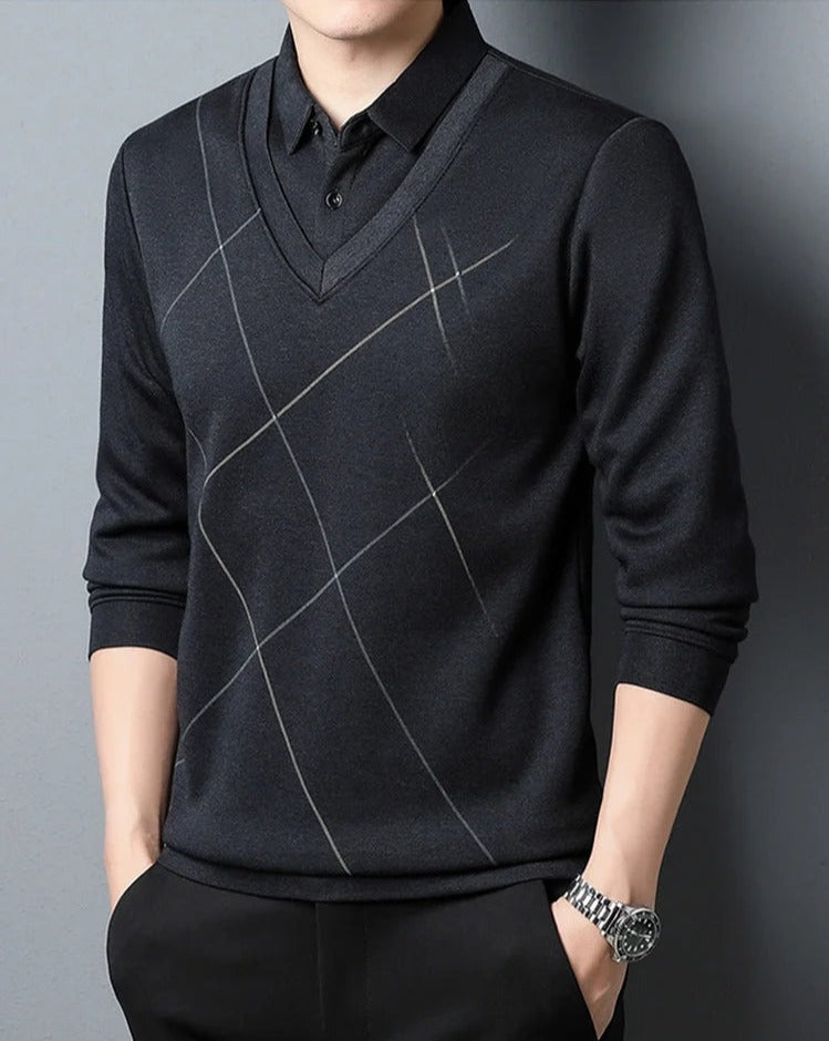 Suéter Cuello Polo Vestir para Hombre Stefano Romano®