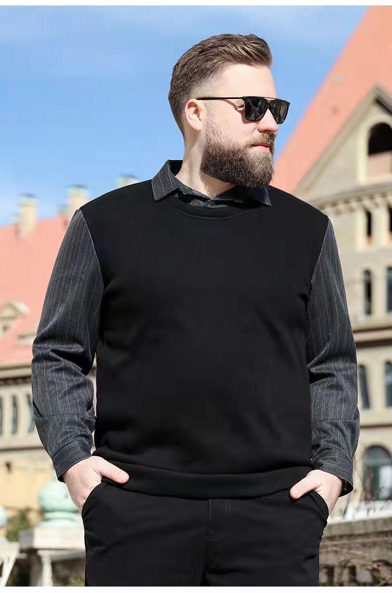 Camisa de Manga Larga Plus Size para Hombre Stefano Romano®